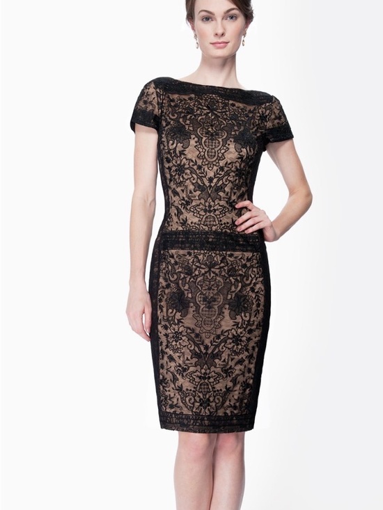 Tadashi Shoji Dresses & Skirts - Tadashi Shoji Black Lace Feminine Quiet Luxury Flirty Designer Chic Midi Dress